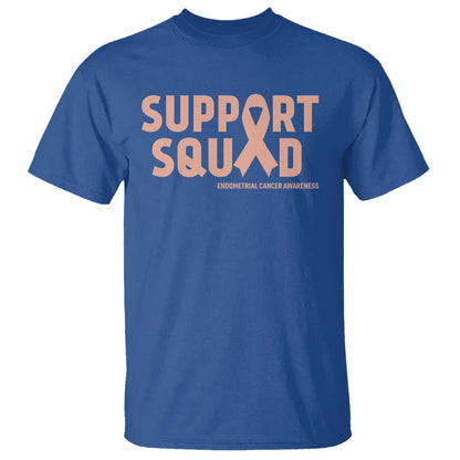 Endometrial Cancer T Shirt Support Squad Warrior Gift