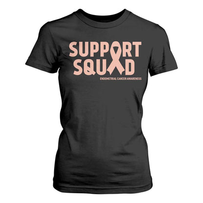 Endometrial Cancer T Shirt For Women Support Squad Warrior Gift