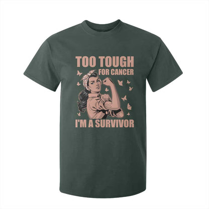 Endometrial Cancer Warrior T Shirt For Kid Too Tough For Cancer Im A Survivor