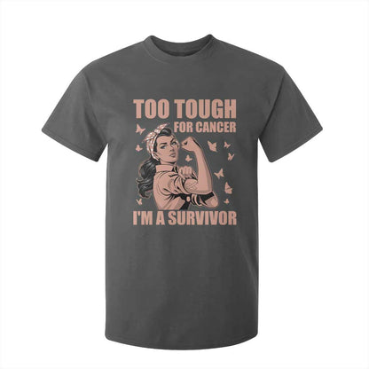 Endometrial Cancer Warrior T Shirt For Kid Too Tough For Cancer Im A Survivor