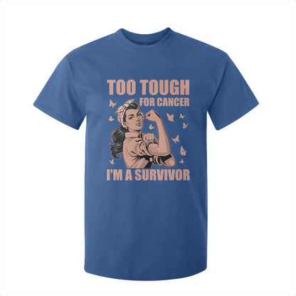 Endometrial Cancer Warrior T Shirt For Kid Too Tough For Cancer Im A Survivor