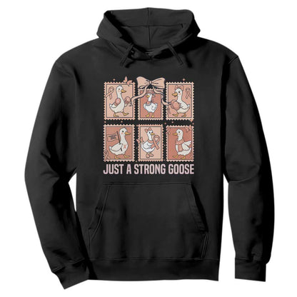 Funny Endometrial Cancer Warrior Goose Hoodie Just A Strong Goose