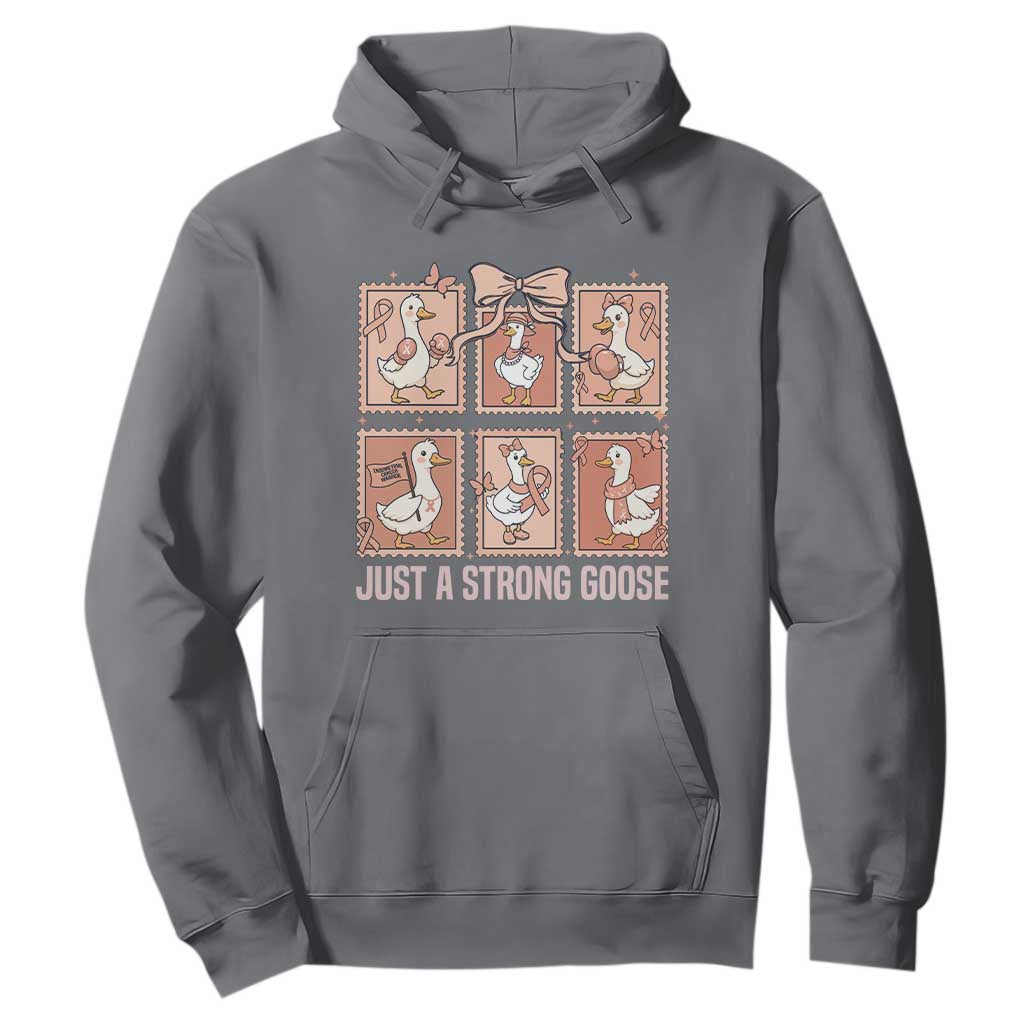 Funny Endometrial Cancer Warrior Goose Hoodie Just A Strong Goose