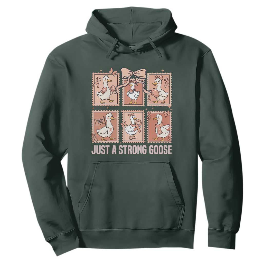 Funny Endometrial Cancer Warrior Goose Hoodie Just A Strong Goose