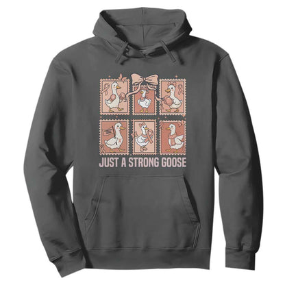 Funny Endometrial Cancer Warrior Goose Hoodie Just A Strong Goose