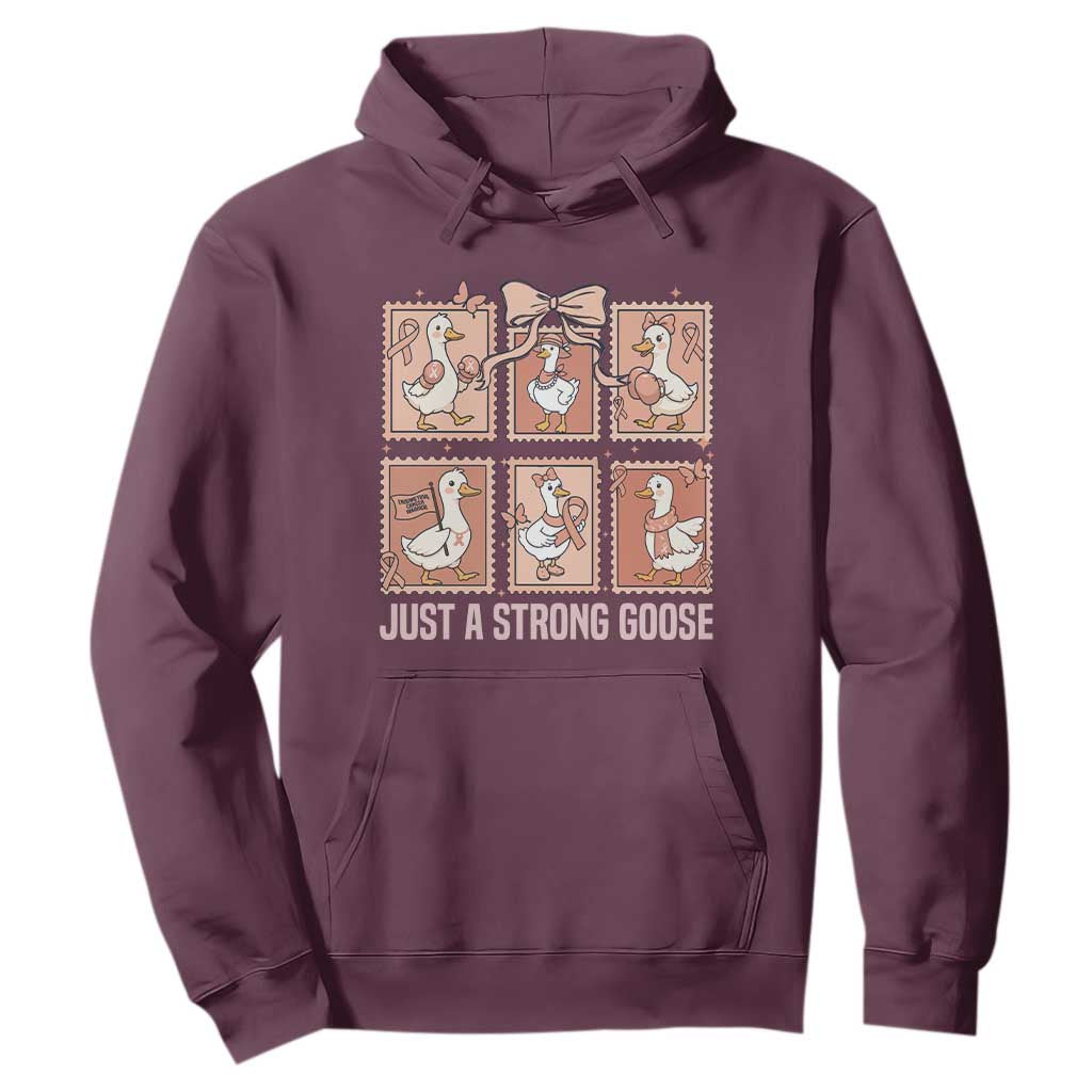 Funny Endometrial Cancer Warrior Goose Hoodie Just A Strong Goose