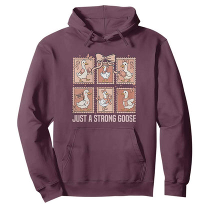 Funny Endometrial Cancer Warrior Goose Hoodie Just A Strong Goose