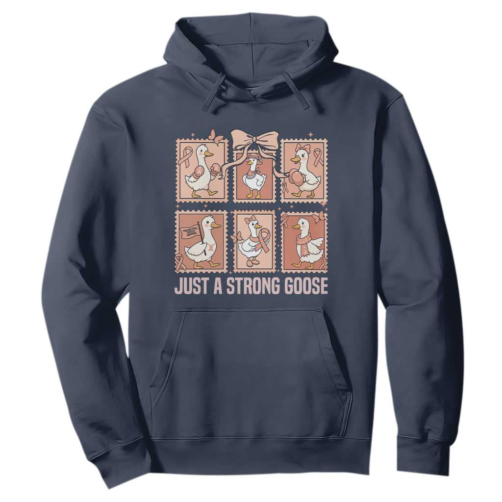 Funny Endometrial Cancer Warrior Goose Hoodie Just A Strong Goose