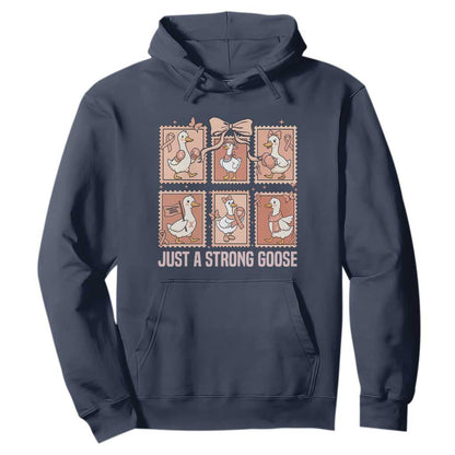 Funny Endometrial Cancer Warrior Goose Hoodie Just A Strong Goose