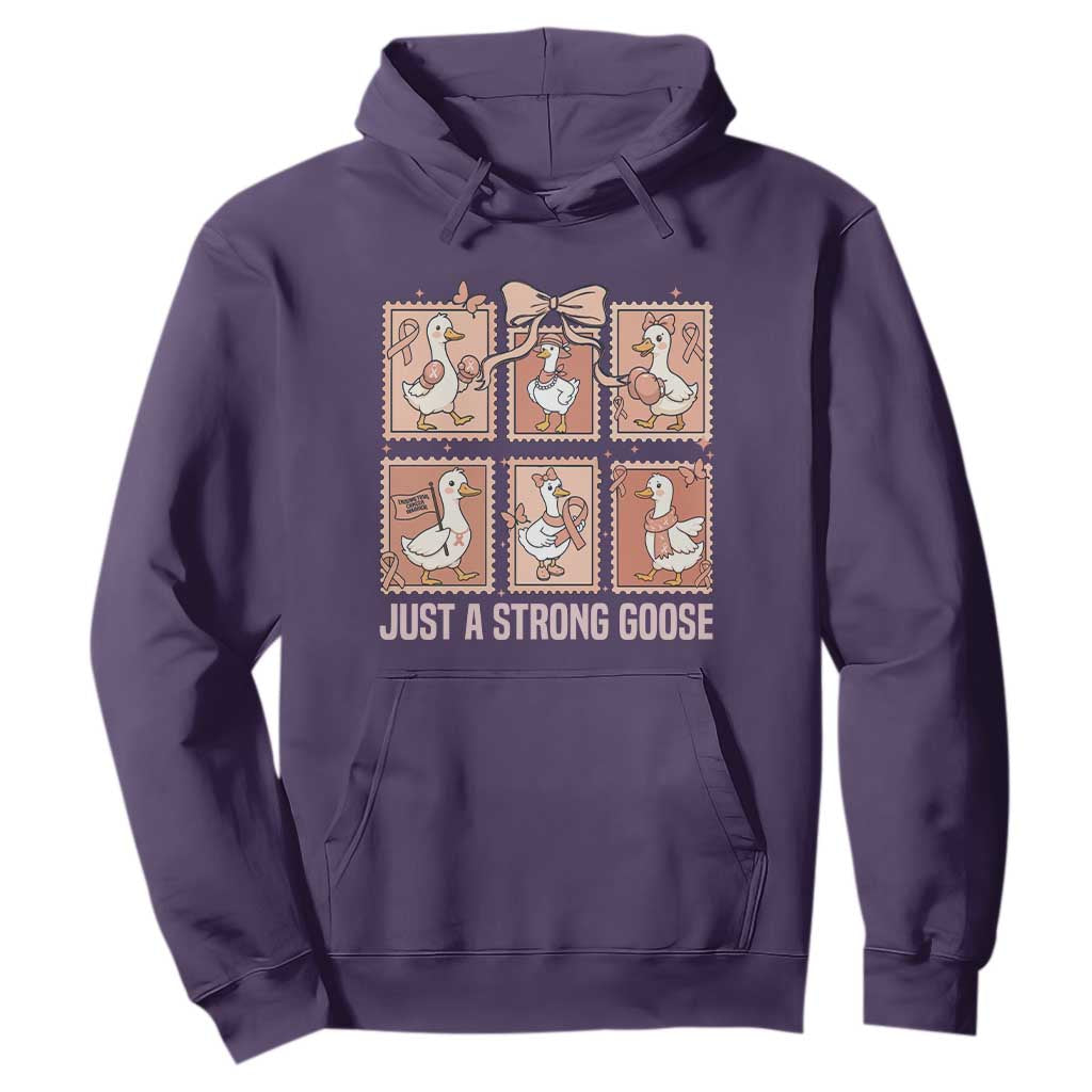 Funny Endometrial Cancer Warrior Goose Hoodie Just A Strong Goose