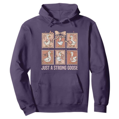 Funny Endometrial Cancer Warrior Goose Hoodie Just A Strong Goose