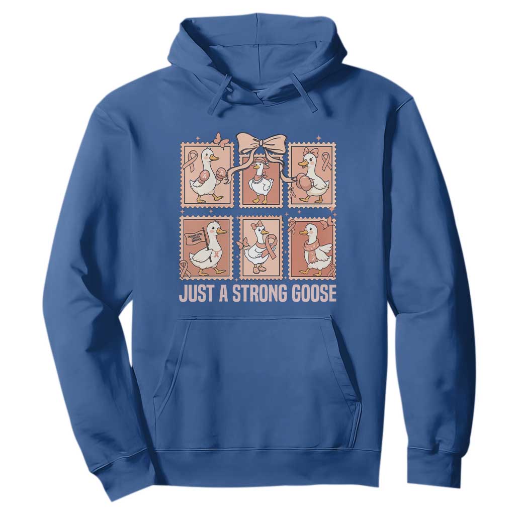 Funny Endometrial Cancer Warrior Goose Hoodie Just A Strong Goose
