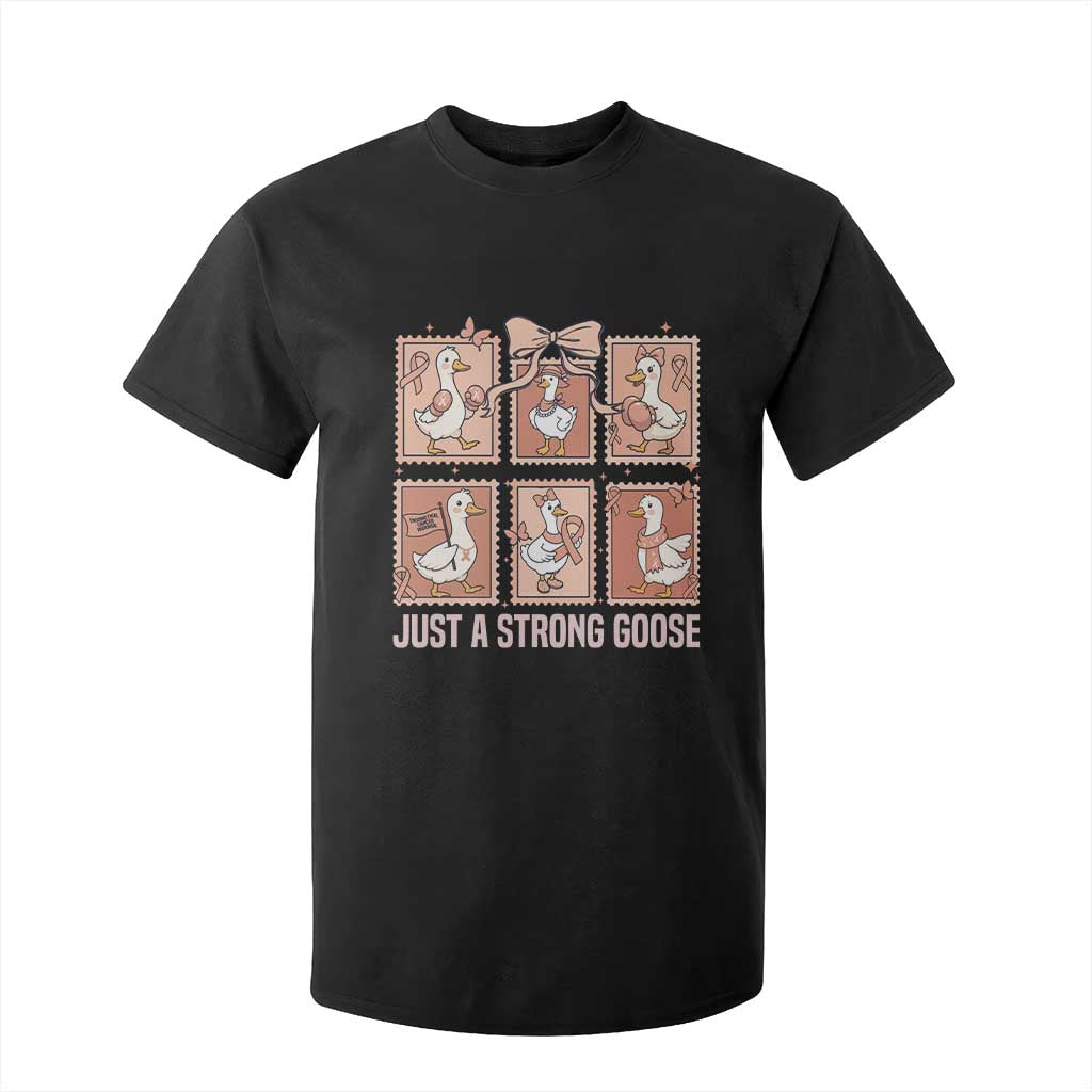 Funny Endometrial Cancer Warrior Goose T Shirt For Kid Just A Strong Goose