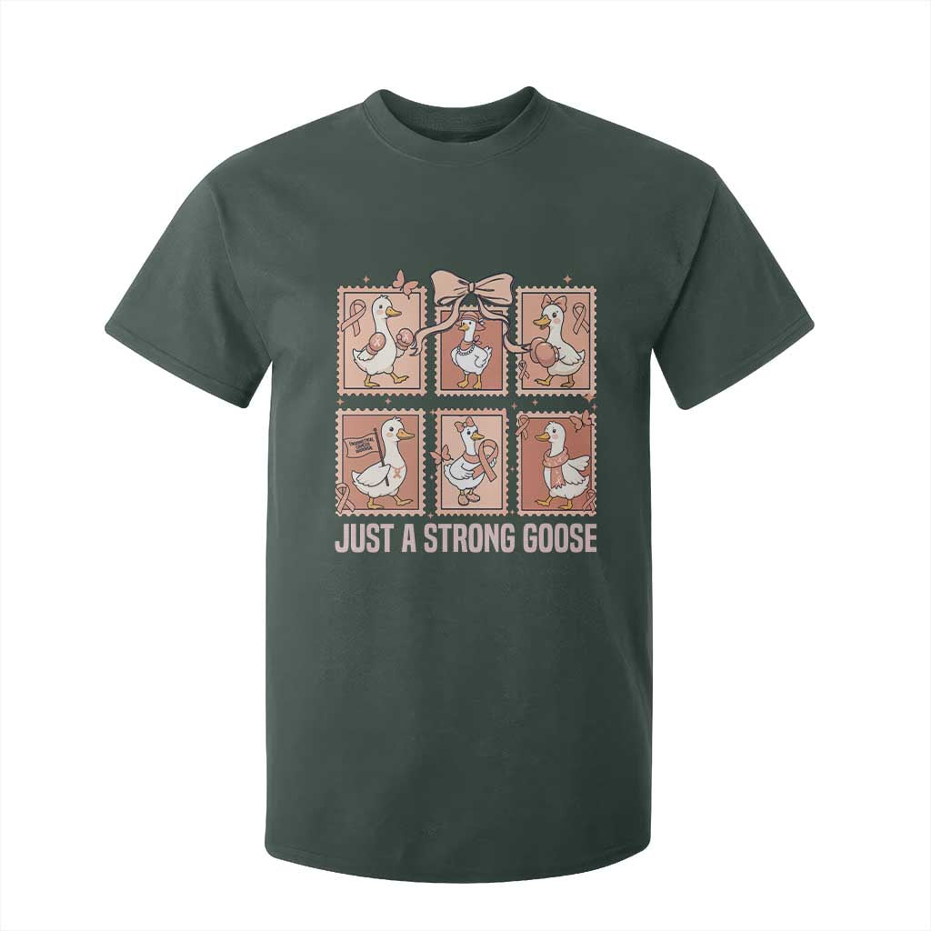 Funny Endometrial Cancer Warrior Goose T Shirt For Kid Just A Strong Goose