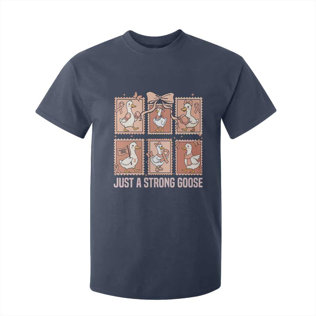 Funny Endometrial Cancer Warrior Goose T Shirt For Kid Just A Strong Goose