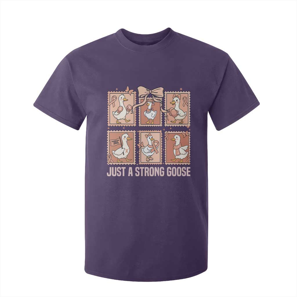 Funny Endometrial Cancer Warrior Goose T Shirt For Kid Just A Strong Goose