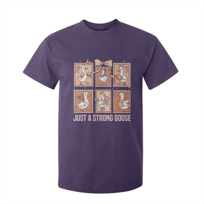 Funny Endometrial Cancer Warrior Goose T Shirt For Kid Just A Strong Goose