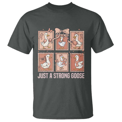 Funny Endometrial Cancer Warrior Goose T Shirt Just A Strong Goose