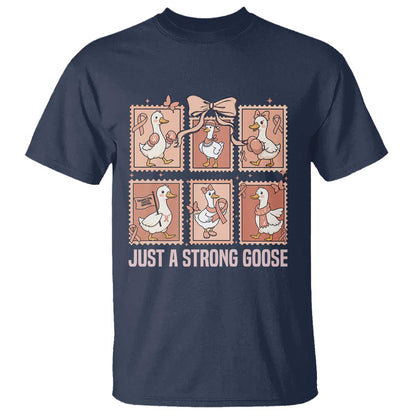 Funny Endometrial Cancer Warrior Goose T Shirt Just A Strong Goose