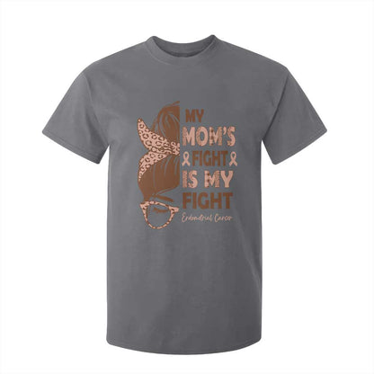 Endometrial Cancer Support T Shirt For Kid My Moms Fight My Fight