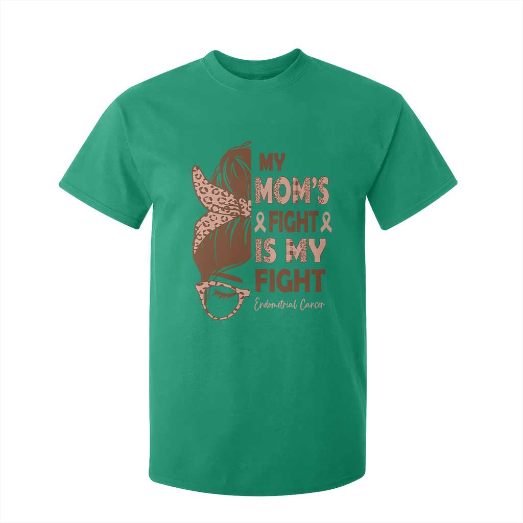 Endometrial Cancer Support T Shirt For Kid My Moms Fight My Fight