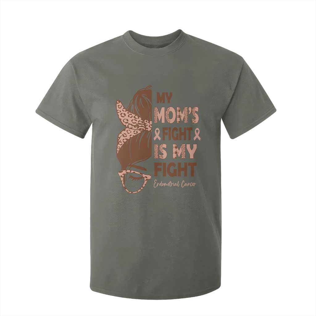 Endometrial Cancer Support T Shirt For Kid My Moms Fight My Fight