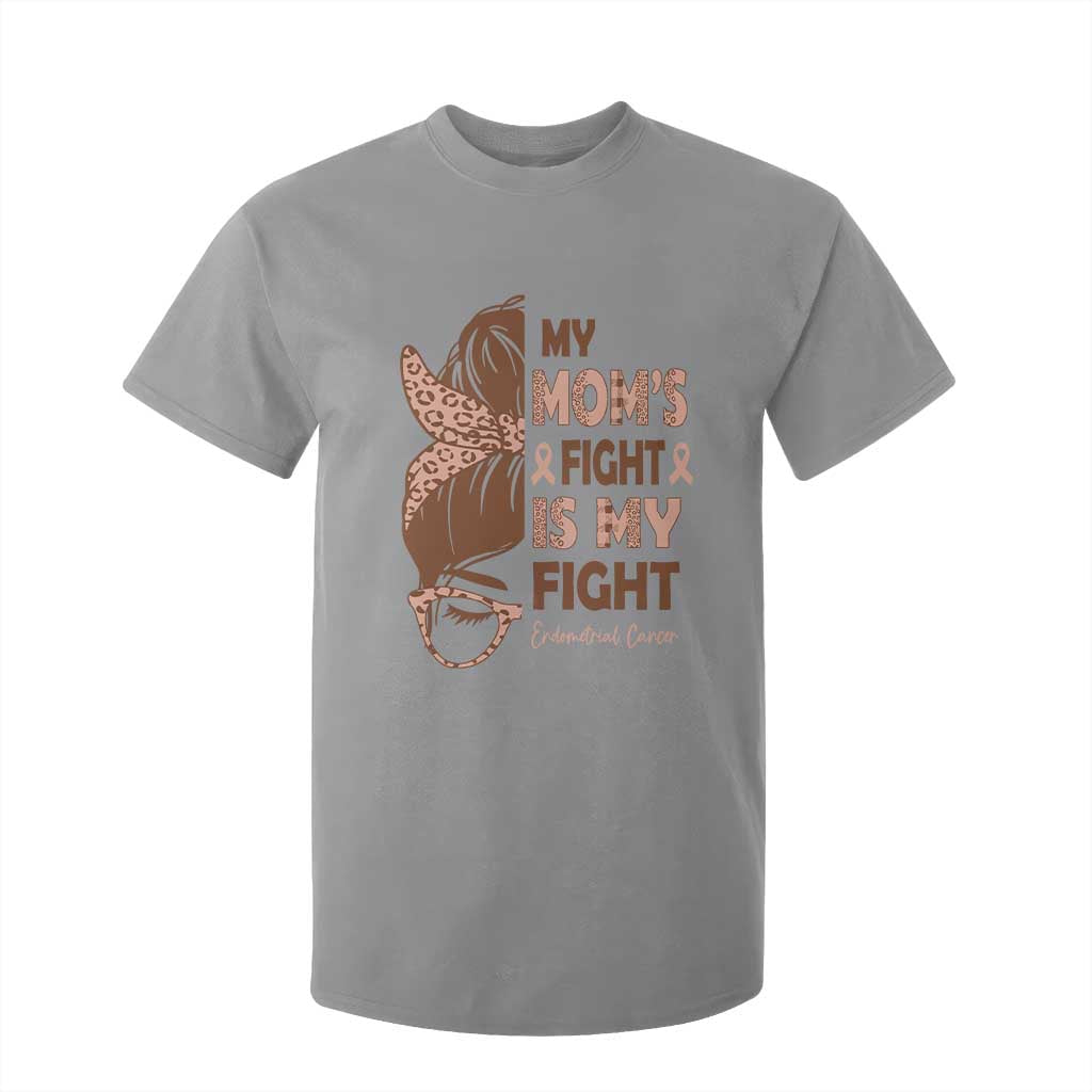 Endometrial Cancer Support T Shirt For Kid My Moms Fight My Fight