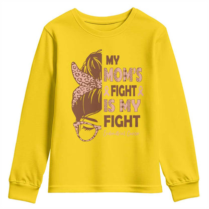 Endometrial Cancer Support Youth Sweatshirt My Moms Fight My Fight