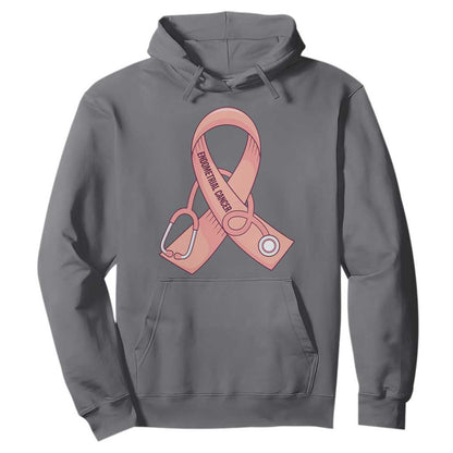 Endometrial Cancer Healthcare Warrior Hoodie Peach Stethoscope Nurse