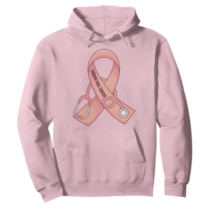 Endometrial Cancer Healthcare Warrior Hoodie Peach Stethoscope Nurse