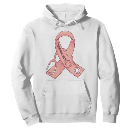 Endometrial Cancer Healthcare Warrior Hoodie Peach Stethoscope Nurse