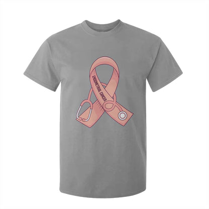 Endometrial Cancer Healthcare Warrior T Shirt For Kid Peach Stethoscope Nurse