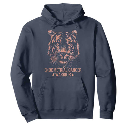 Endometrial Cancer Warrior Tiger Hoodie Strength Courage Hope