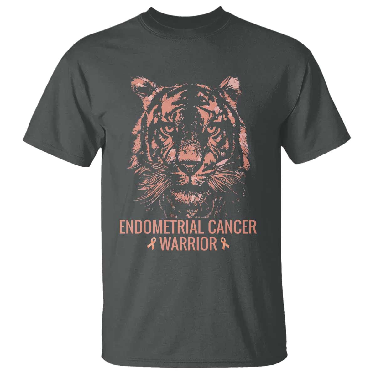 Endometrial Cancer Warrior Tiger T Shirt Strength Courage Hope