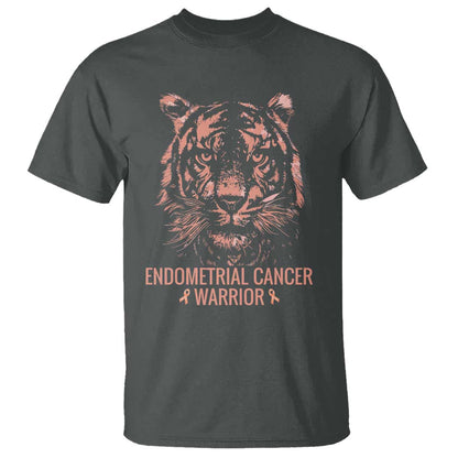 Endometrial Cancer Warrior Tiger T Shirt Strength Courage Hope
