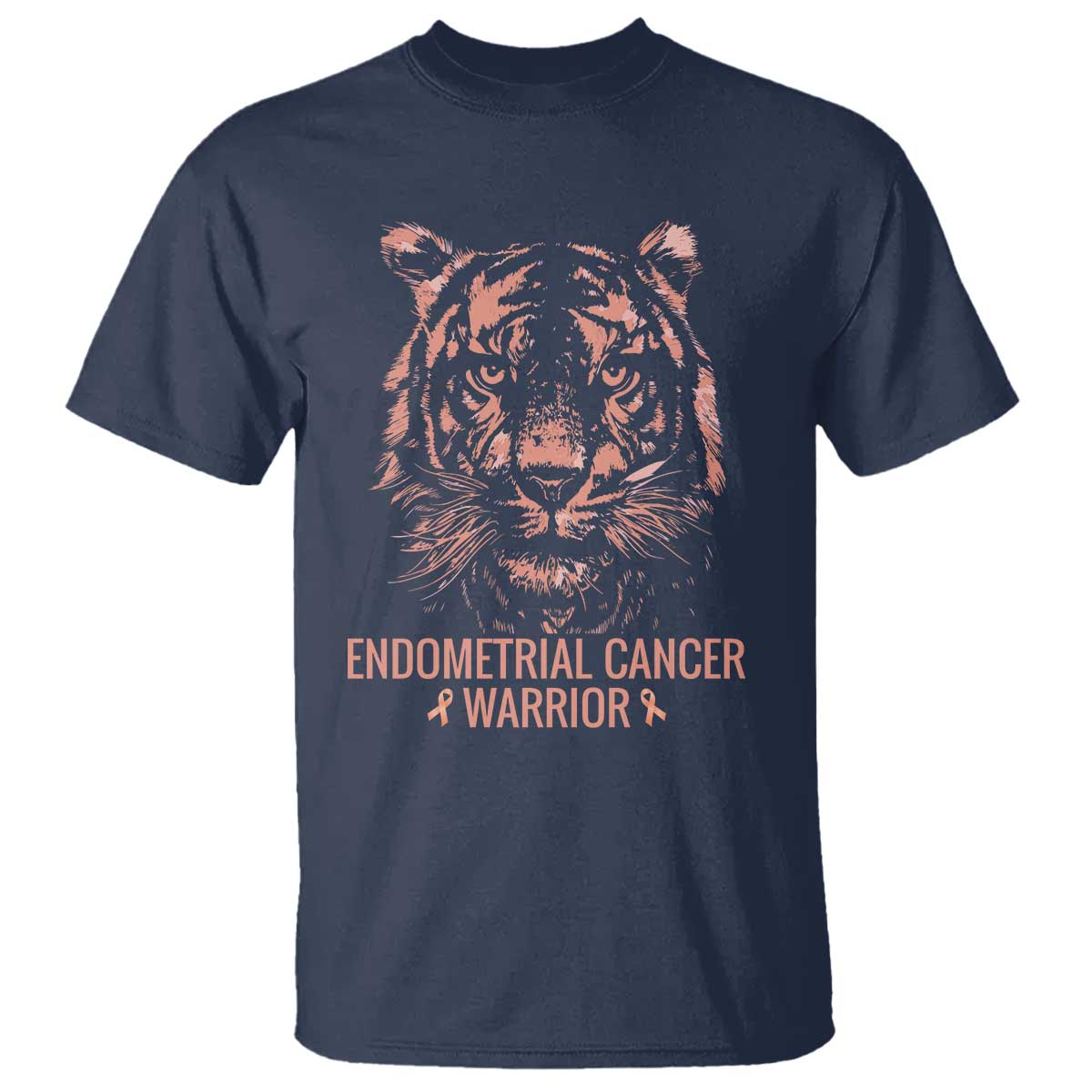 Endometrial Cancer Warrior Tiger T Shirt Strength Courage Hope
