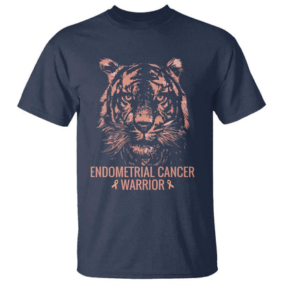 Endometrial Cancer Warrior Tiger T Shirt Strength Courage Hope