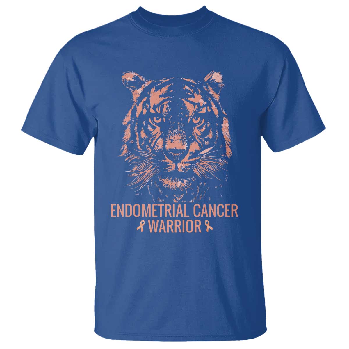 Endometrial Cancer Warrior Tiger T Shirt Strength Courage Hope