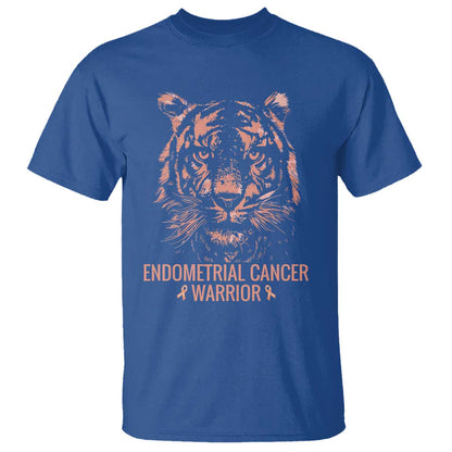 Endometrial Cancer Warrior Tiger T Shirt Strength Courage Hope