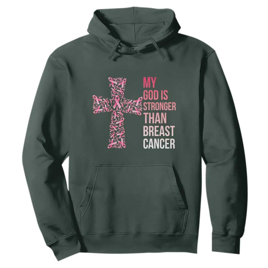 My God Is Stronger Than Breast Cancer Survivor Hope Gift Hoodie