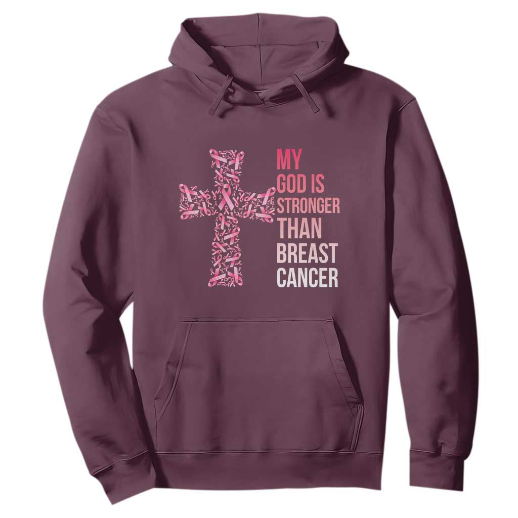 My God Is Stronger Than Breast Cancer Survivor Hope Gift Hoodie