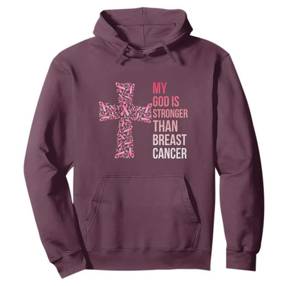 My God Is Stronger Than Breast Cancer Survivor Hope Gift Hoodie