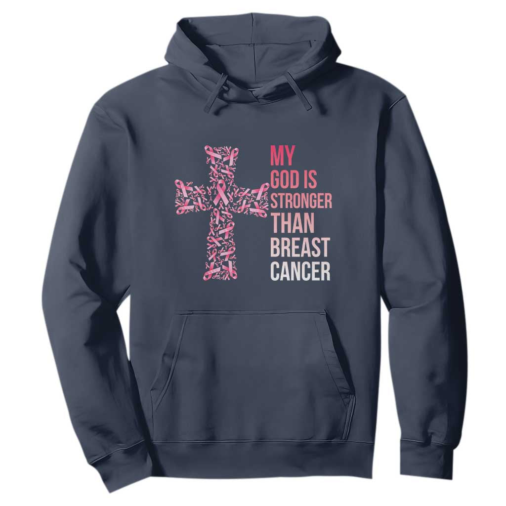 My God Is Stronger Than Breast Cancer Survivor Hope Gift Hoodie
