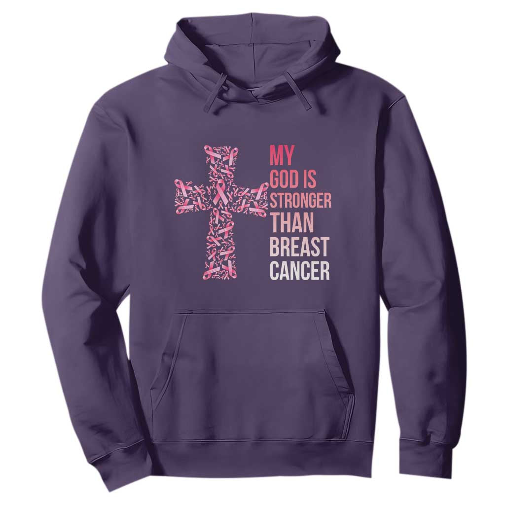 My God Is Stronger Than Breast Cancer Survivor Hope Gift Hoodie