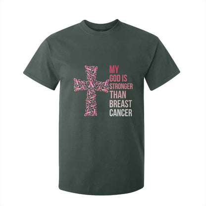 My God Is Stronger Than Breast Cancer Survivor Hope Gift T Shirt For Kid