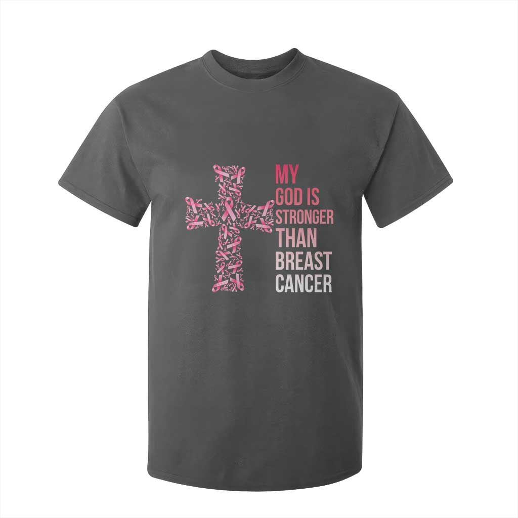 My God Is Stronger Than Breast Cancer Survivor Hope Gift T Shirt For Kid