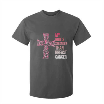 My God Is Stronger Than Breast Cancer Survivor Hope Gift T Shirt For Kid