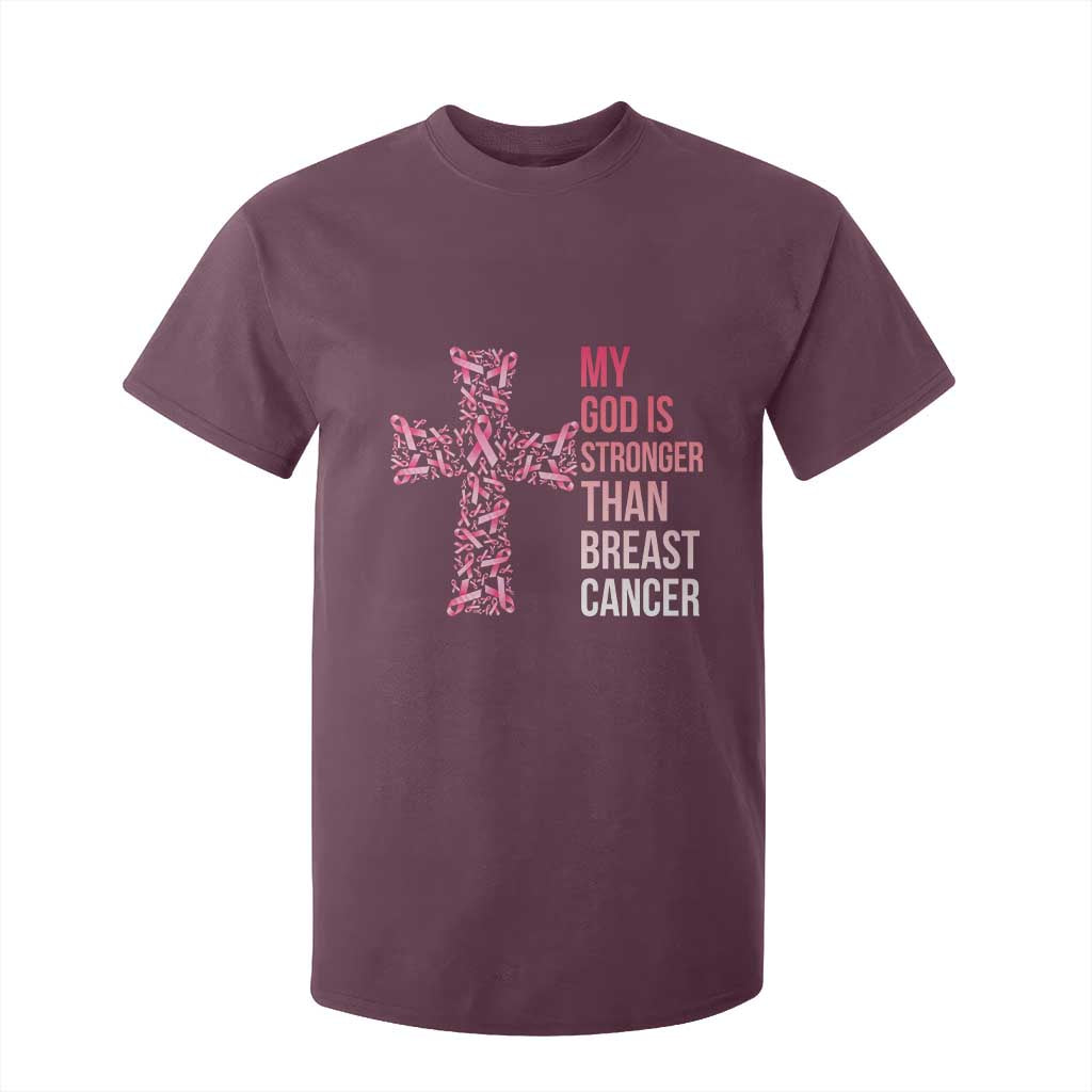 My God Is Stronger Than Breast Cancer Survivor Hope Gift T Shirt For Kid