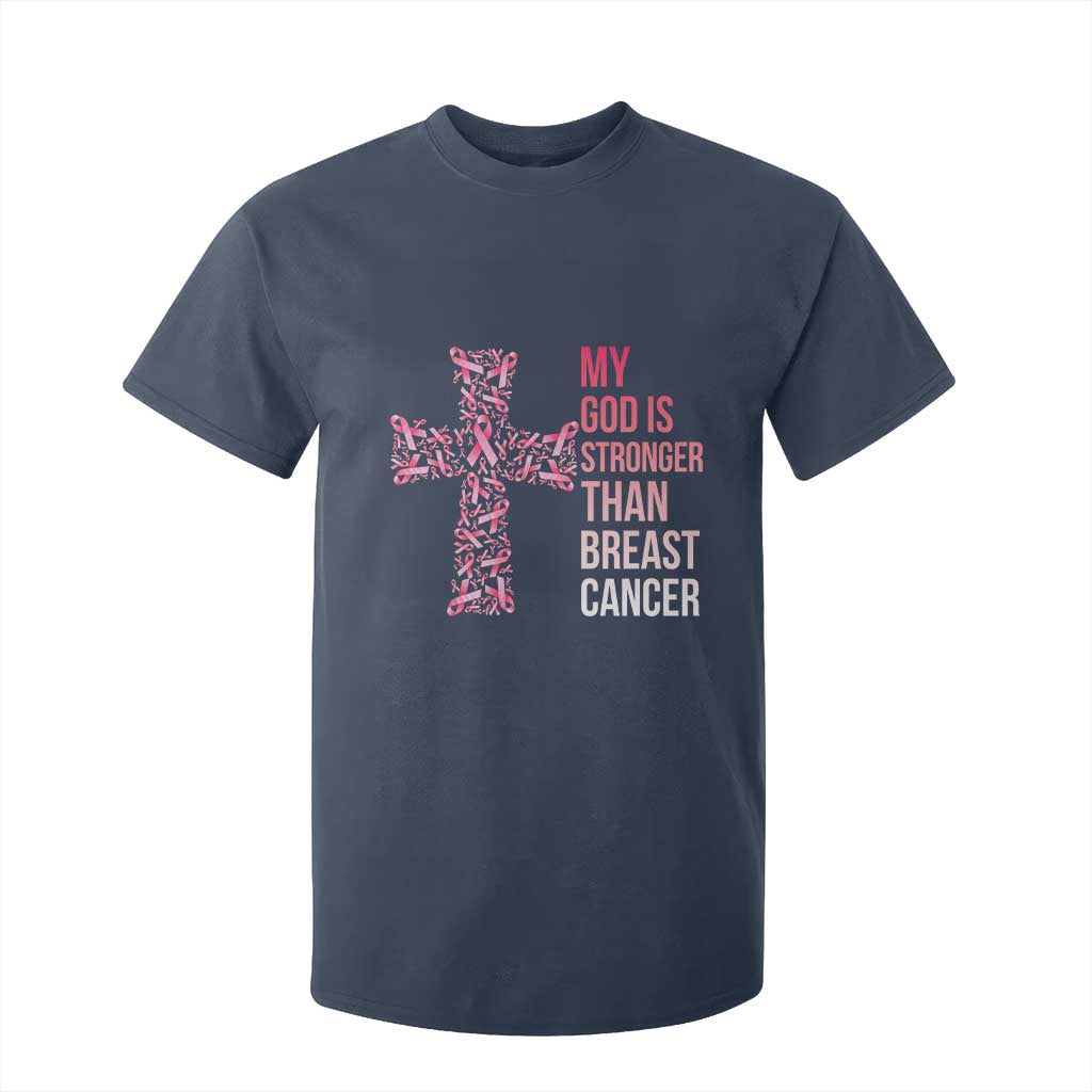 My God Is Stronger Than Breast Cancer Survivor Hope Gift T Shirt For Kid
