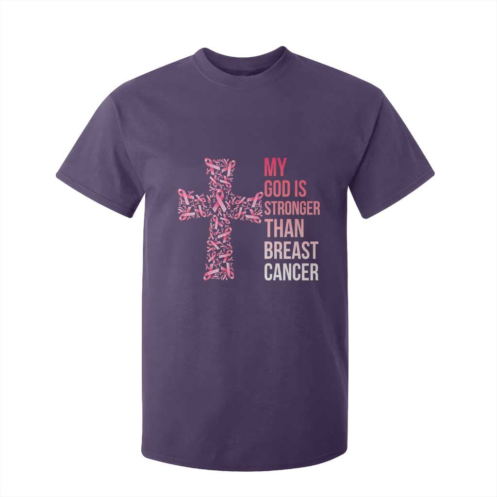 My God Is Stronger Than Breast Cancer Survivor Hope Gift T Shirt For Kid